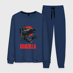 Костюм хлопковый мужской Godzilla: Red Sun, цвет: тёмно-синий