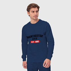 Костюм хлопковый мужской FC Manchester City Est. 1880, цвет: тёмно-синий — фото 2