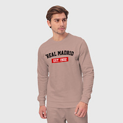 Костюм хлопковый мужской FC Real Madrid Est. 1902, цвет: пыльно-розовый — фото 2