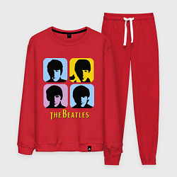 Костюм хлопковый мужской The Beatles: pop-art, цвет: красный