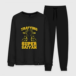 Костюм хлопковый мужской Super Saiyan Training, цвет: черный