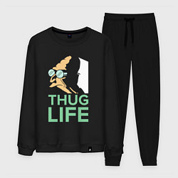 Костюм хлопковый мужской Zoidberg: Thug Life, цвет: черный