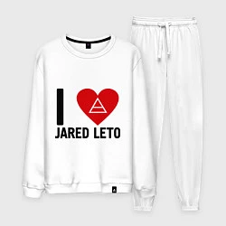 Костюм хлопковый мужской I love Jared Leto, цвет: белый