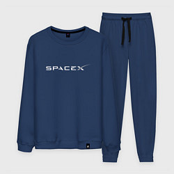 Костюм хлопковый мужской SpaceX, цвет: тёмно-синий