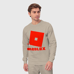 Костюм хлопковый мужской Roblox Logo, цвет: миндальный — фото 2