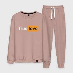 Костюм хлопковый мужской True Love, цвет: пыльно-розовый