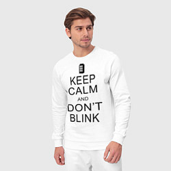 Костюм хлопковый мужской Keep Calm & Don't Blink, цвет: белый — фото 2