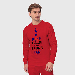 Костюм хлопковый мужской Keep Calm & Spurs fan, цвет: красный — фото 2