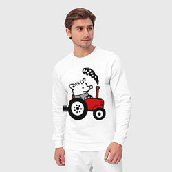 Костюм хлопковый мужской Поросенок Петр, цвет: белый — фото 2