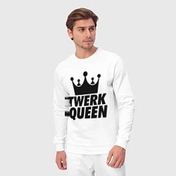 Костюм хлопковый мужской Twerk Queen, цвет: белый — фото 2