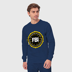 Костюм хлопковый мужской FBI Departament, цвет: тёмно-синий — фото 2