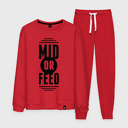 Костюм хлопковый мужской Mid or feed, цвет: красный