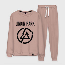 Костюм хлопковый мужской Linkin Park, цвет: пыльно-розовый