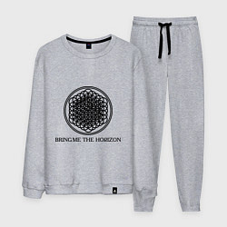 Костюм хлопковый мужской Bring me the horizon, цвет: меланж