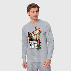 Костюм хлопковый мужской GTA 5: Man & Dog, цвет: меланж — фото 2