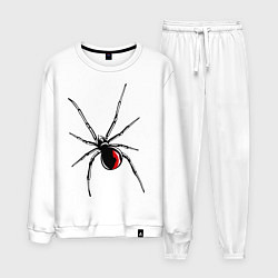 Костюм хлопковый мужской Черная вдова, цвет: белый