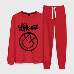 Костюм хлопковый мужской BLINK-182, цвет: красный