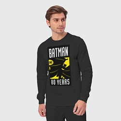Костюм хлопковый мужской Batman 80 years, цвет: черный — фото 2