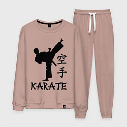 Костюм хлопковый мужской Karate craftsmanship, цвет: пыльно-розовый
