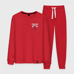Костюм хлопковый мужской CHICAGO BULLS НА СПИНЕ, цвет: красный