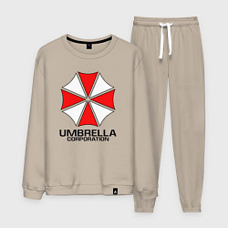 Костюм хлопковый мужской UMBRELLA CORP, цвет: миндальный