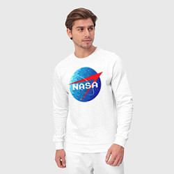 Костюм хлопковый мужской NASA Pixel, цвет: белый — фото 2