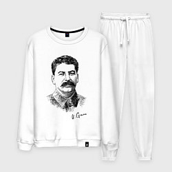 Костюм хлопковый мужской Товарищ Сталин, цвет: белый
