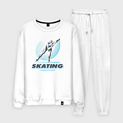 Костюм хлопковый мужской SKATING competition, цвет: белый