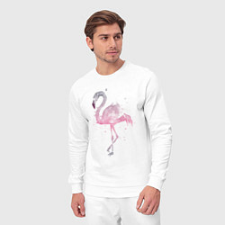 Костюм хлопковый мужской Flamingo, цвет: белый — фото 2