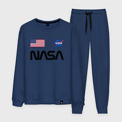 Костюм хлопковый мужской NASA НАСА, цвет: тёмно-синий