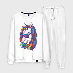 Костюм хлопковый мужской Rasta Unicorn, цвет: белый