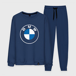 Костюм хлопковый мужской BMW LOGO 2020, цвет: тёмно-синий