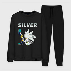 Костюм хлопковый мужской SONIC Silver, цвет: черный