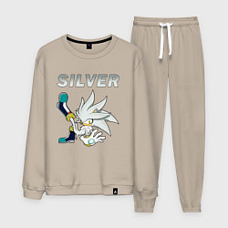 Костюм хлопковый мужской SONIC Silver, цвет: миндальный