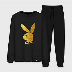 Костюм хлопковый мужской PLAYBOY GOLD, цвет: черный