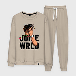 Костюм хлопковый мужской Juice WRLD, цвет: миндальный