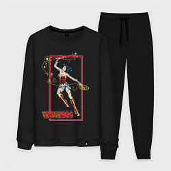 Костюм хлопковый мужской Wonder Woman 1984, цвет: черный