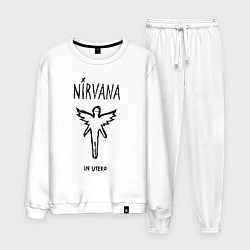 Костюм хлопковый мужской Nirvana In utero, цвет: белый