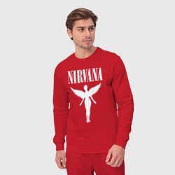 Костюм хлопковый мужской NIRVANA, цвет: красный — фото 2