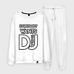 Костюм хлопковый мужской Everybody Wants to be a Dj, цвет: белый