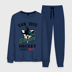 Костюм хлопковый мужской SAN JOSE SHARKS, цвет: тёмно-синий