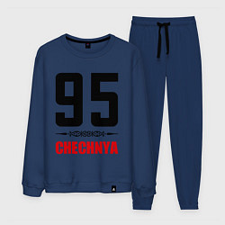 Костюм хлопковый мужской 95 Chechnya, цвет: тёмно-синий