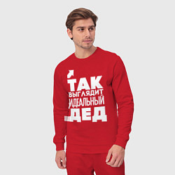 Костюм хлопковый мужской Так выглядит идеальный дед, цвет: красный — фото 2