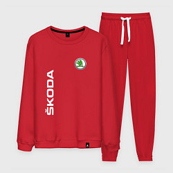 Костюм хлопковый мужской SKODA, цвет: красный
