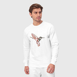 Костюм хлопковый мужской Колибри, цвет: белый — фото 2