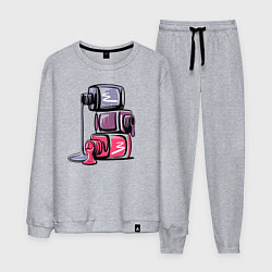 Костюм хлопковый мужской Лаки, цвет: меланж