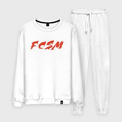 Костюм хлопковый мужской FCSM, цвет: белый