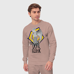 Костюм хлопковый мужской Don't blink, цвет: пыльно-розовый — фото 2
