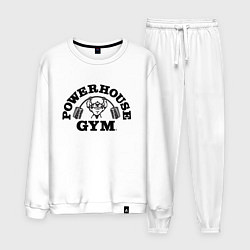 Костюм хлопковый мужской GYM, цвет: белый