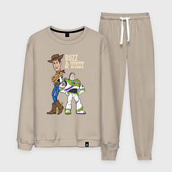 Костюм хлопковый мужской Buzz&Woody, цвет: миндальный